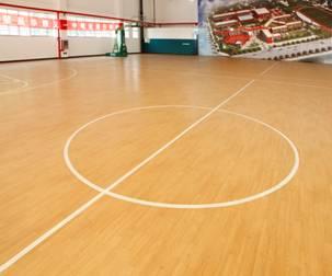 篮球场PVC运动塑胶地板上如何画线