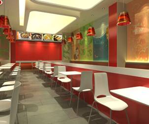 pvc塑胶地板打造暖心的的食堂设计，怎能不高大上