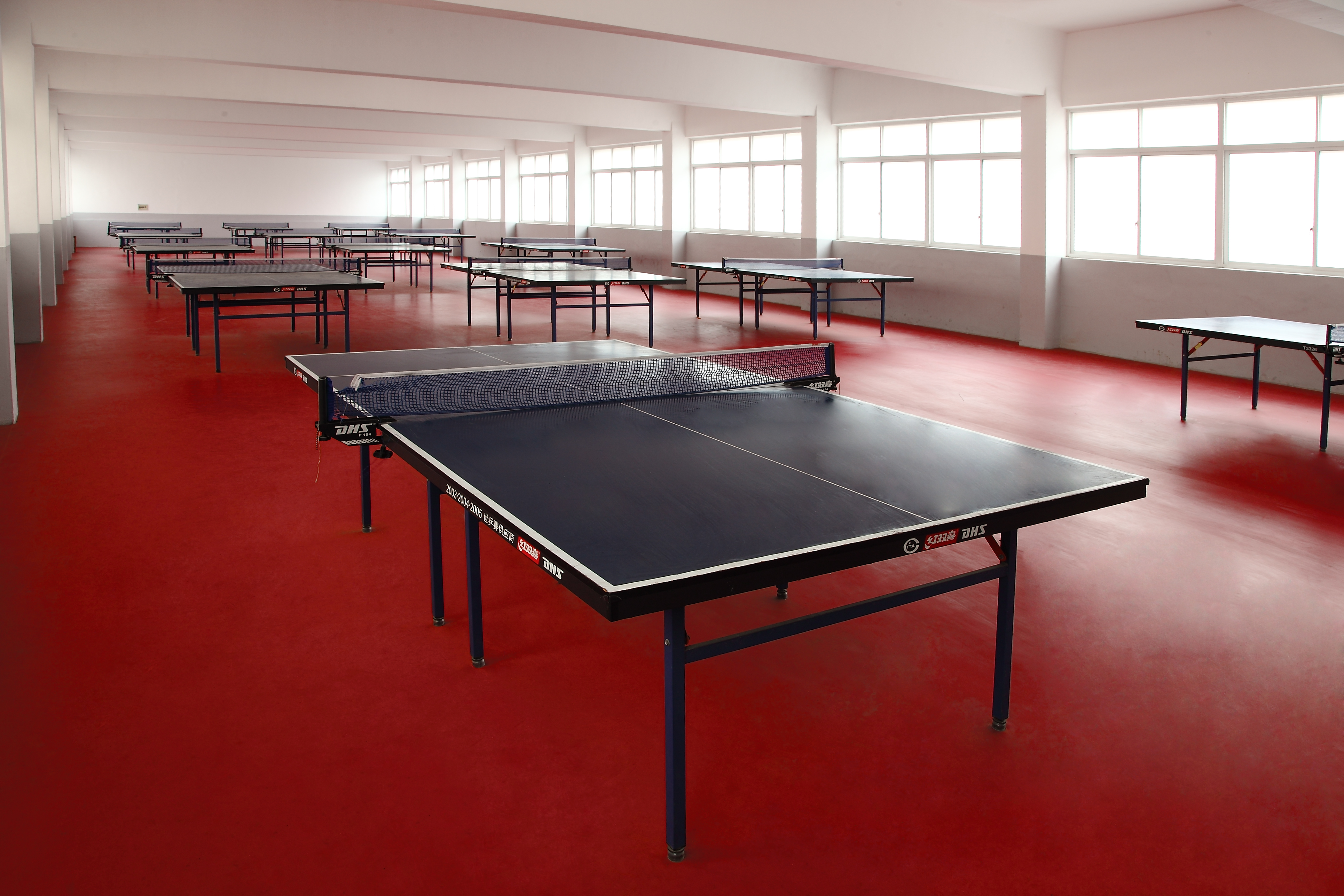 简简单单的乒乓球PVC运动地板【腾方PVC塑胶地板】