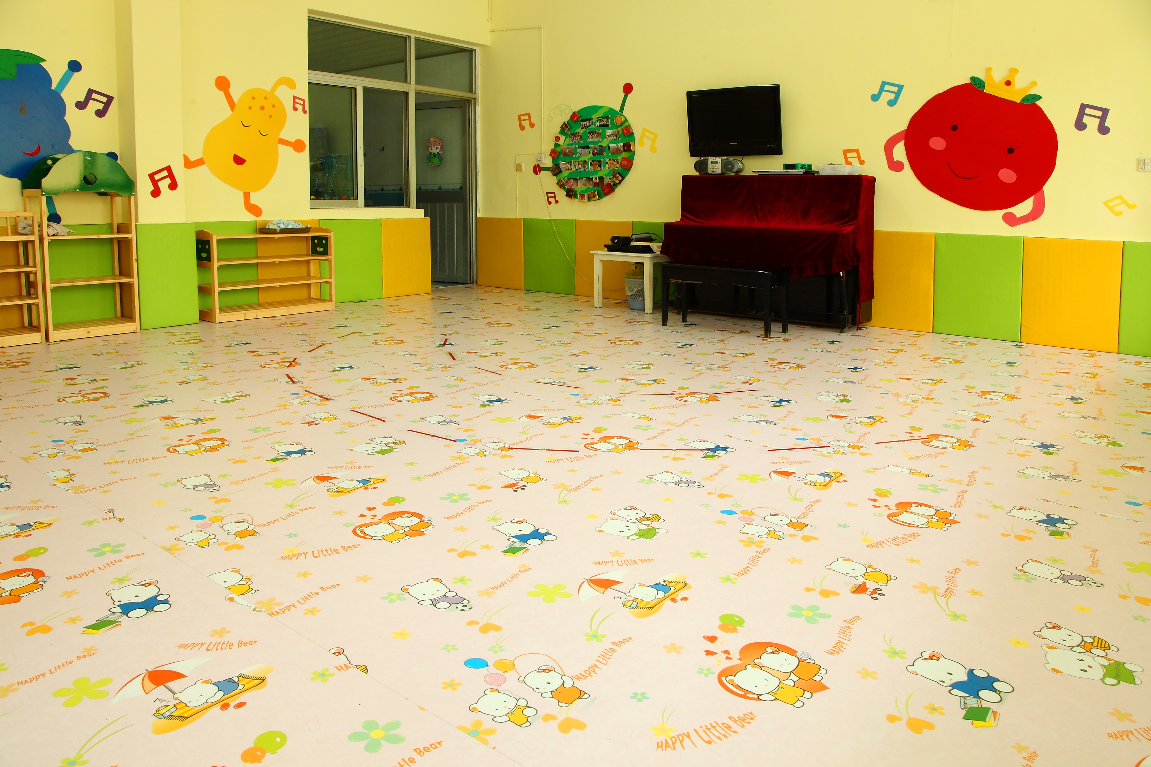 幼儿园塑胶地板工程【腾方PVC地板】