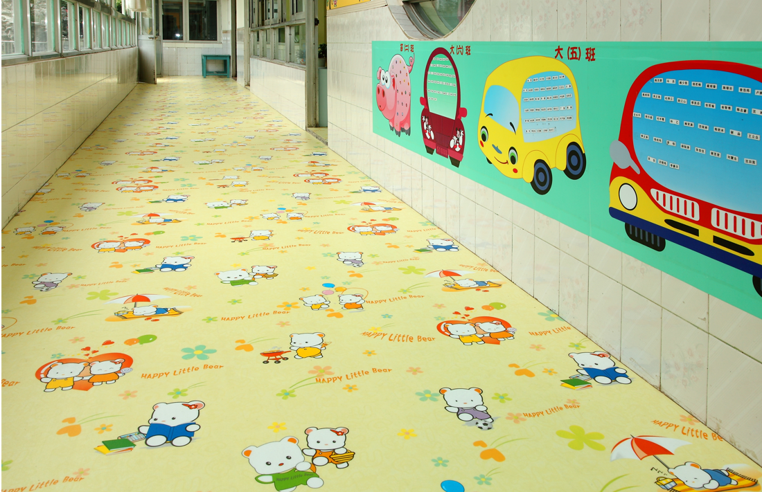 为什么幼儿园要定制幼儿园pvc塑胶地板【腾方PVC地板】